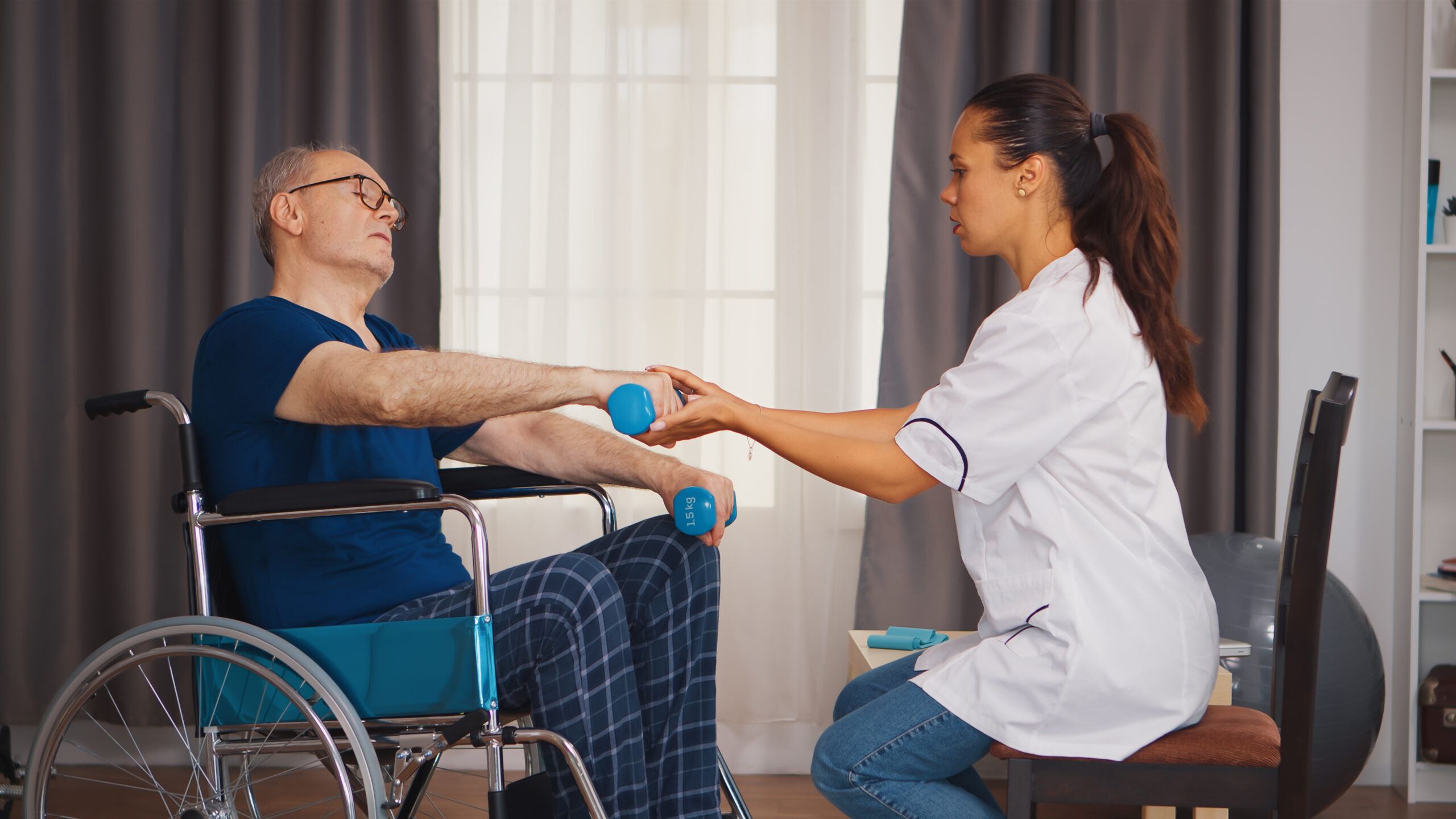 Older person receiving respectful support at home